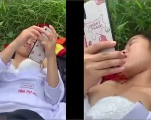 Khám phá cơ thể em nữ sinh Thanh Hóa ở vườn vắng | VIET69